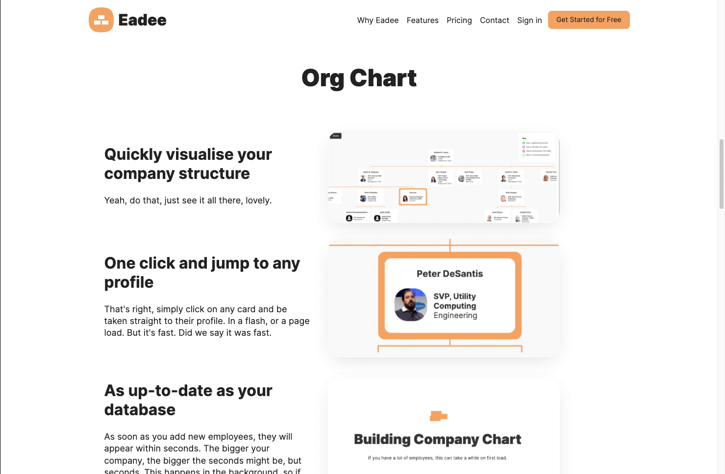 Eadee website screenshot
