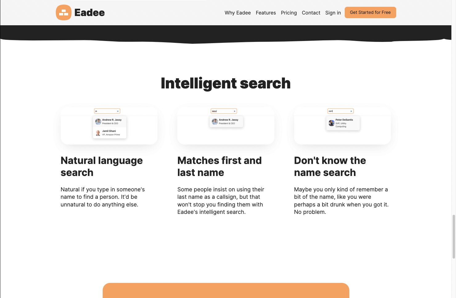 Eadee website screenshot